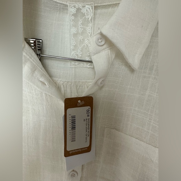 BNWT Plenty / Sadie and Sage button up off-white shirt in XS - Picture 3 of 5